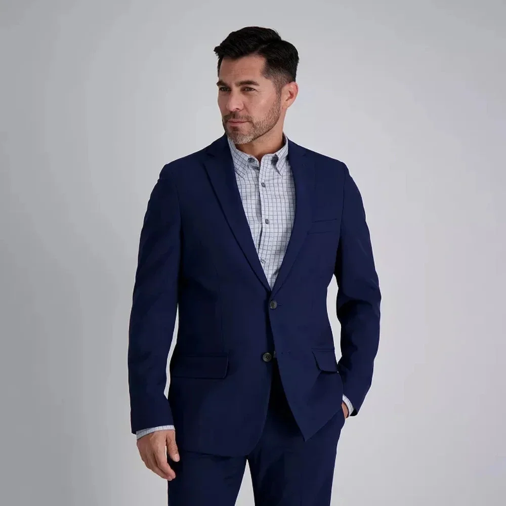 Haggar J.M. Premium 4-Way Stretch‎ Slim Fit Suit Jacket Coat Separates Blue